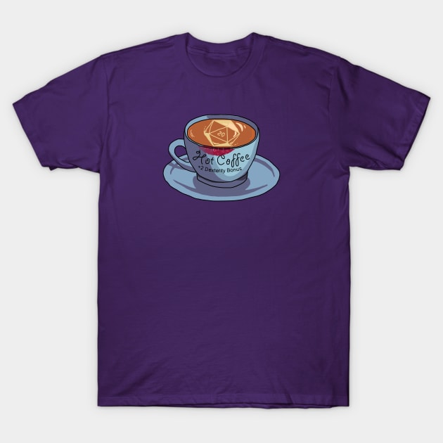 Hot Coffee: +2 Dex Bonus - Lipstick Version T-Shirt by ArasSivad